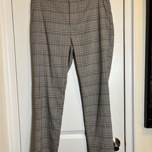 Zara Tan and Black Checkered Lightweight Pants Size 4